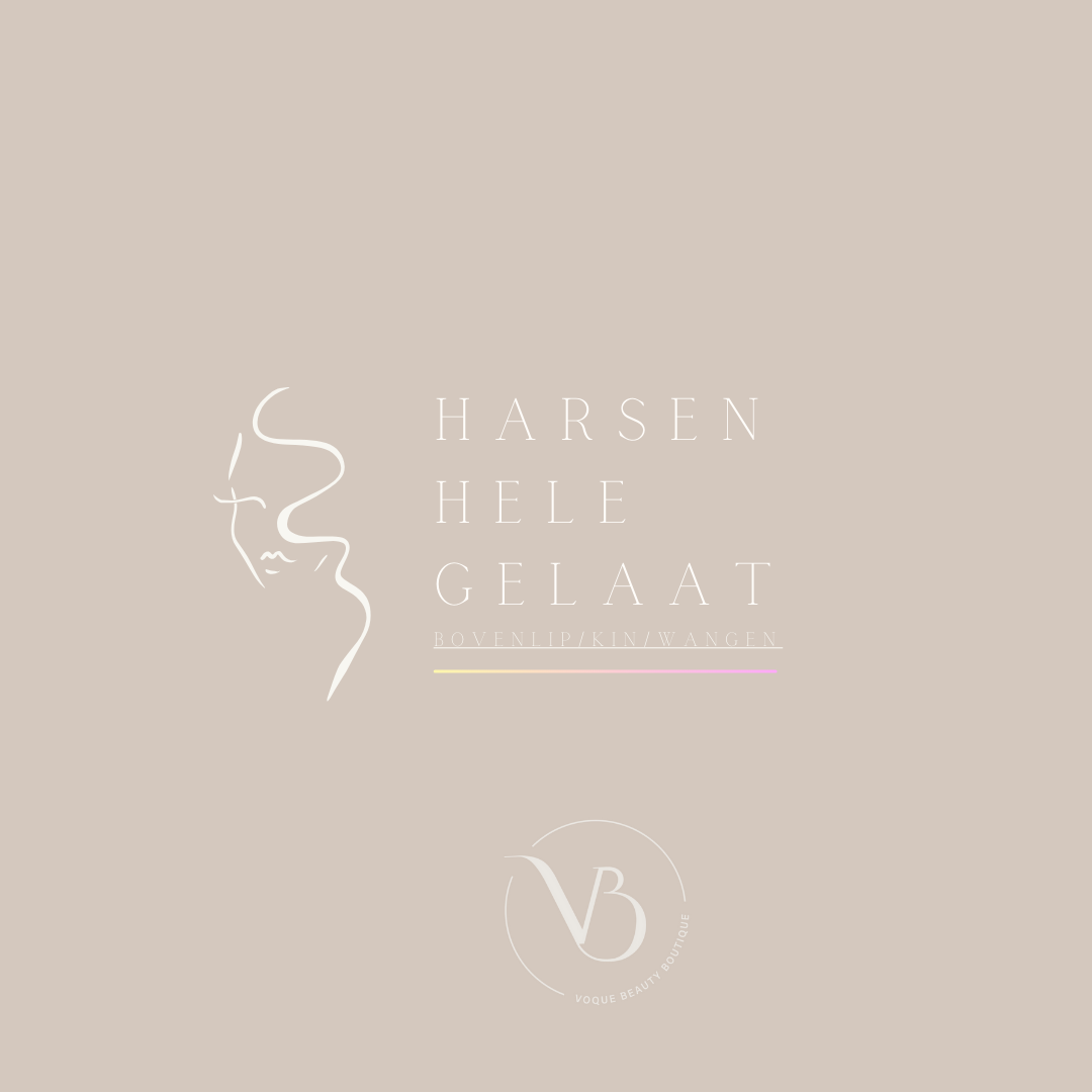 Harsen hele gelaat Bovenlip/kin/wangen